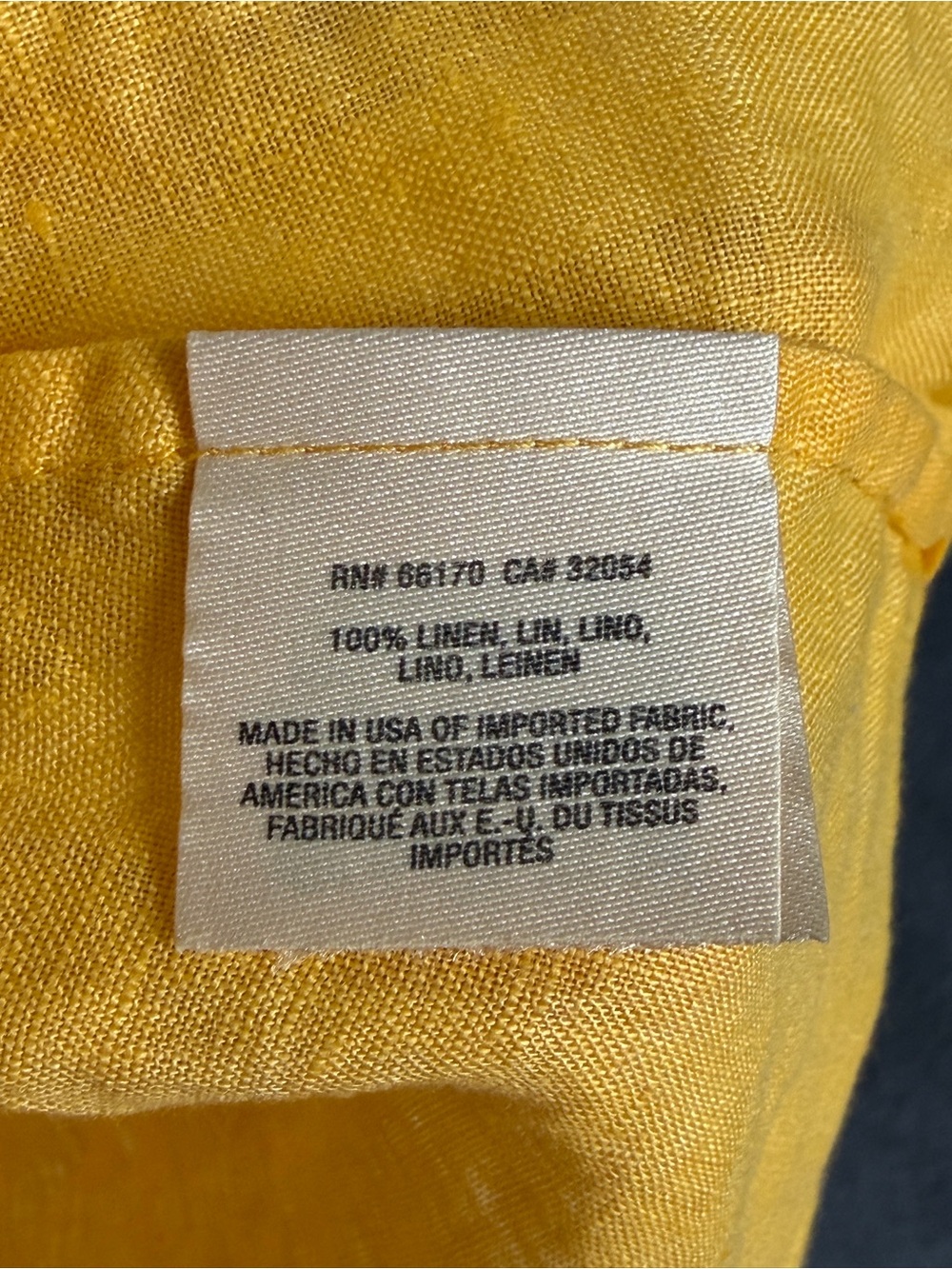Anthropologie MAEVE Canary Yellow Summer Tank 100% Linen - Picture 6 of 6